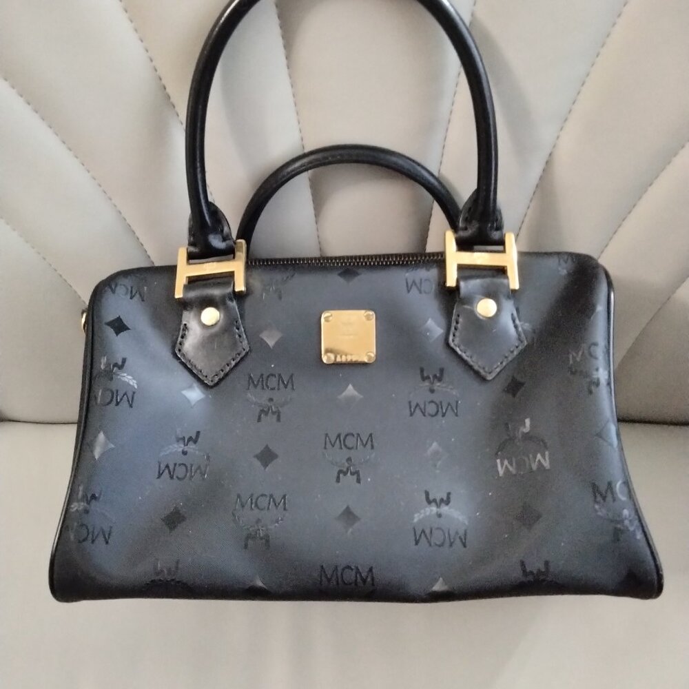 MCM Black Boston Bag